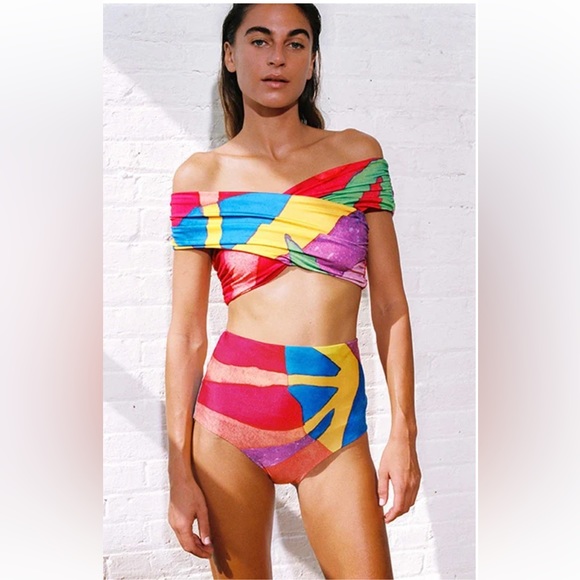 Mara Hoffman SET Lorina Wrap Top & Lydia Bikini Bottom Swimsuit Bikini - M - Picture 7 of 13